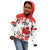 Custom Canada Soccer Kid Hoodie Les Rouges Cute Maple Leaf Mascot - Wonder Print Shop