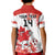 Custom Canada Soccer Kid Polo Shirt Les Rouges Cute Maple Leaf Mascot - Wonder Print Shop