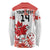 Custom Canada Soccer Long Sleeve Shirt Les Rouges Cute Maple Leaf Mascot - Wonder Print Shop