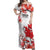 Custom Canada Soccer Off Shoulder Maxi Dress Les Rouges Cute Maple Leaf Mascot - Wonder Print Shop