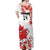 Custom Canada Soccer Off Shoulder Maxi Dress Les Rouges Cute Maple Leaf Mascot - Wonder Print Shop