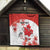 Custom Canada Soccer Quilt Les Rouges Cute Maple Leaf Mascot