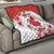 Custom Canada Soccer Quilt Les Rouges Cute Maple Leaf Mascot