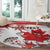 Custom Canada Soccer Round Carpet Les Rouges Cute Maple Leaf Mascot