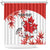 Custom Canada Soccer Shower Curtain Les Rouges Cute Maple Leaf Mascot