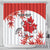 Custom Canada Soccer Shower Curtain Les Rouges Cute Maple Leaf Mascot