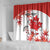 Custom Canada Soccer Shower Curtain Les Rouges Cute Maple Leaf Mascot