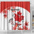 Custom Canada Soccer Shower Curtain Les Rouges Cute Maple Leaf Mascot