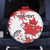 Custom Canada Soccer Spare Tire Cover Les Rouges Cute Maple Leaf Mascot