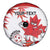 Custom Canada Soccer Spare Tire Cover Les Rouges Cute Maple Leaf Mascot