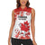 Custom Canada Soccer Women Sleeveless Polo Shirt Les Rouges Cute Maple Leaf Mascot - Wonder Print Shop