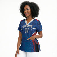 Cape Verde Basketball 2026 Custom Scrub Top Come On Hammer Sharks