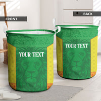 Senegal Basketball 2026 Custom Laundry Basket Come On Lions African Pattern
