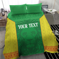 Senegal Basketball 2026 Custom Bedding Set Come On Lions African Pattern