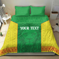Senegal Basketball 2026 Custom Bedding Set Come On Lions African Pattern