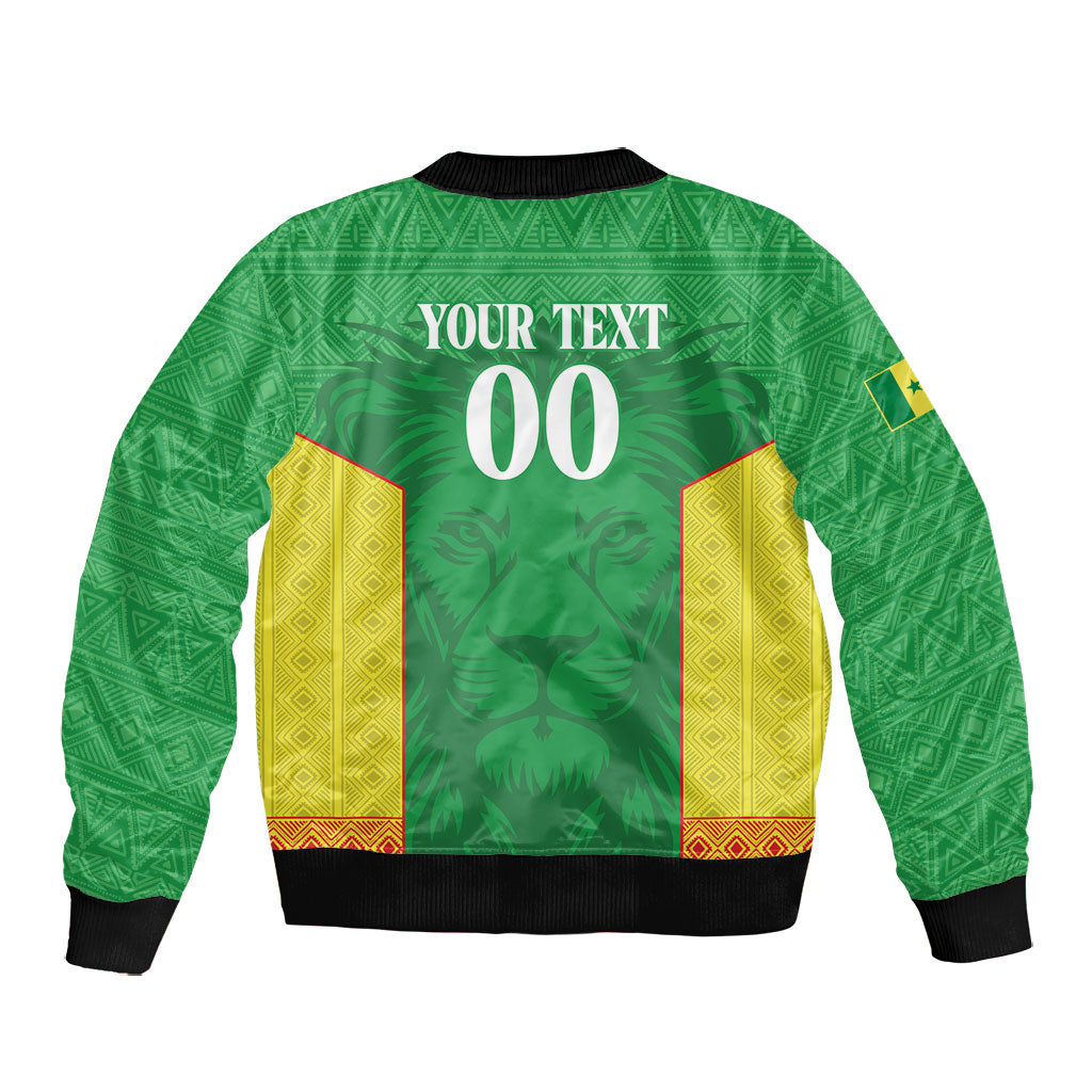 Senegal Basketball 2026 Custom Bomber Jacket Come On Lions African Pattern