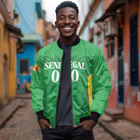 Senegal Basketball 2026 Custom Bomber Jacket Come On Lions African Pattern