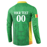Senegal Basketball 2026 Custom Button Sweatshirt Come On Lions African Pattern
