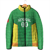 Senegal Basketball 2026 Custom Padded Jacket Come On Lions African Pattern