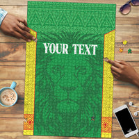 Senegal Basketball 2026 Custom Puzzle Come On Lions African Pattern