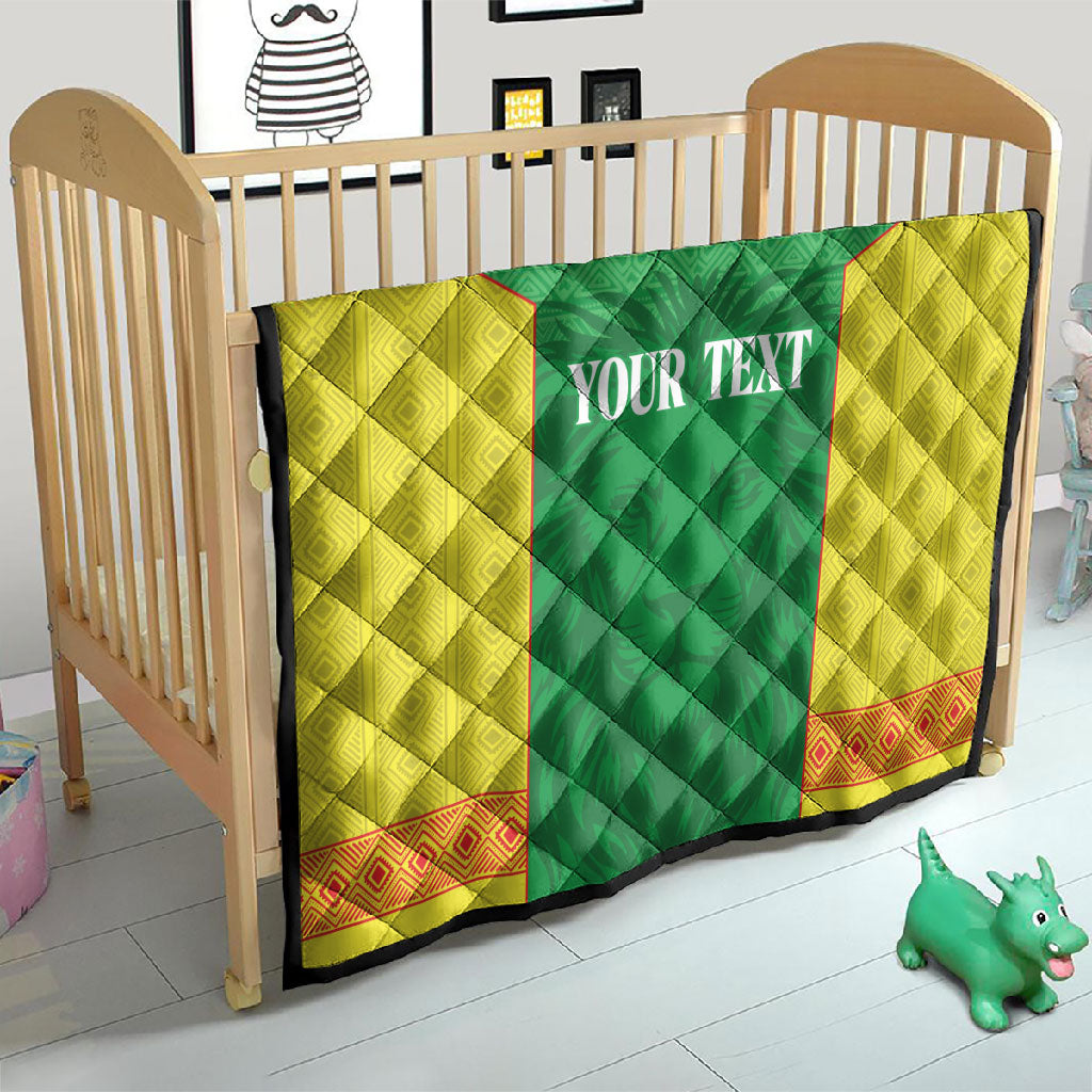 Senegal Basketball 2026 Custom Quilt Come On Lions African Pattern