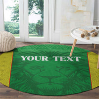 Senegal Basketball 2026 Custom Round Carpet Come On Lions African Pattern