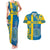 Sweden Football Couples Matching Tank Maxi Dress and Hawaiian Shirt Come On Sverige 2023 World Cup - Wonder Print Shop