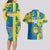 Custom Sweden Football Couples Matching Long Sleeve Bodycon Dress and Hawaiian Shirt Come On Sverige 2023 World Cup - Wonder Print Shop