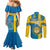 custom-sweden-football-couples-matching-mermaid-dress-and-long-sleeve-button-shirts-come-on-sverige-2023-world-cup