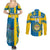 Custom Sweden Football Couples Matching Summer Maxi Dress and Long Sleeve Button Shirts Come On Sverige 2023 World Cup - Wonder Print Shop