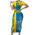 Custom Sweden Football Short Sleeve Bodycon Dress Come On Sverige 2023 World Cup - Wonder Print Shop