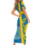 Custom Sweden Football Short Sleeve Bodycon Dress Come On Sverige 2023 World Cup - Wonder Print Shop