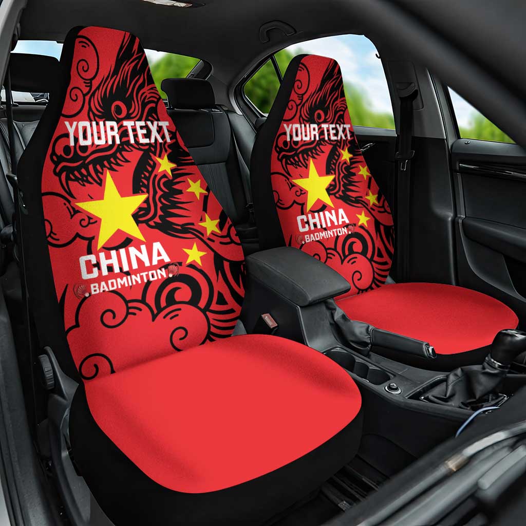 Personalised China Badminton Car Seat Cover 2024 Chinese Dragon Version - Wonder Print Shop