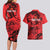 Personalised China Badminton Couples Matching Long Sleeve Bodycon Dress and Hawaiian Shirt 2024 Chinese Dragon Version - Wonder Print Shop