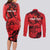 Personalised China Badminton Couples Matching Long Sleeve Bodycon Dress and Long Sleeve Button Shirt 2024 Chinese Dragon Version - Wonder Print Shop