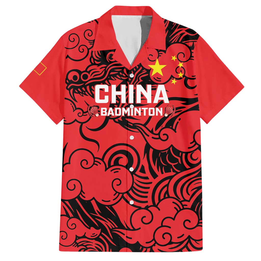 Personalised China Badminton Hawaiian Shirt 2024 Chinese Dragon Version - Wonder Print Shop