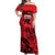 Personalised China Badminton Off Shoulder Maxi Dress 2024 Chinese Dragon Version - Wonder Print Shop