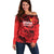 Personalised China Badminton Off Shoulder Sweater 2024 Chinese Dragon Version - Wonder Print Shop