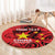 Personalised China Badminton Round Carpet 2024 Chinese Dragon Version