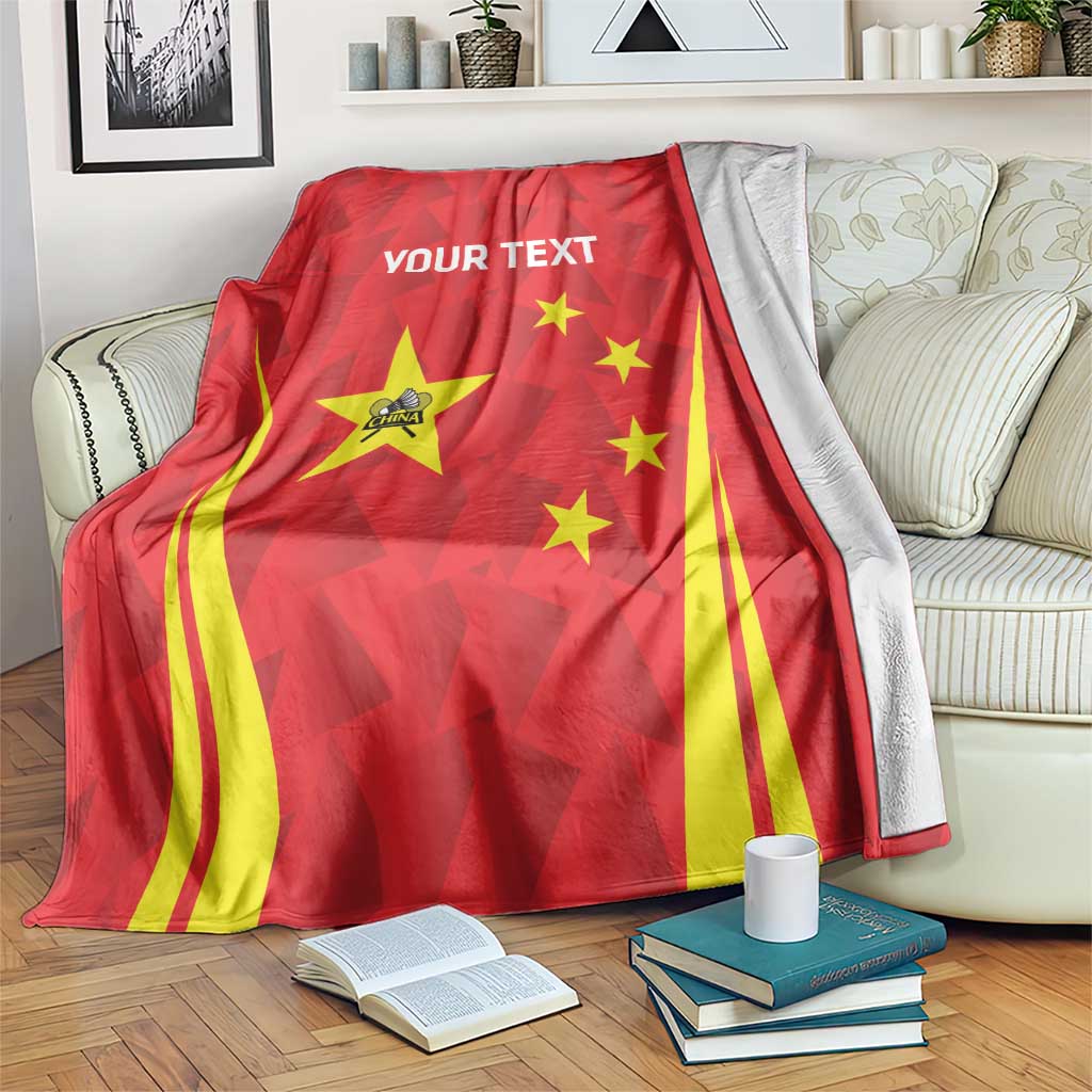 Personalised China Badminton Blanket 2024 Sporty Red Version