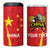 Personalised China Badminton 4 in 1 Can Cooler Tumbler 2024 Sporty Red Version - Wonder Print Shop