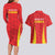 Personalised China Badminton Couples Matching Long Sleeve Bodycon Dress and Hawaiian Shirt 2024 Sporty Red Version - Wonder Print Shop