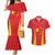 Personalised China Badminton Couples Matching Mermaid Dress and Hawaiian Shirt 2024 Sporty Red Version - Wonder Print Shop