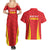 Personalised China Badminton Couples Matching Summer Maxi Dress and Hawaiian Shirt 2024 Sporty Red Version - Wonder Print Shop