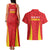 Personalised China Badminton Couples Matching Tank Maxi Dress and Hawaiian Shirt 2024 Sporty Red Version - Wonder Print Shop