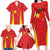 Personalised China Badminton Family Matching Long Sleeve Bodycon Dress and Hawaiian Shirt 2024 Sporty Red Version - Wonder Print Shop