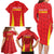 Personalised China Badminton Family Matching Long Sleeve Bodycon Dress and Hawaiian Shirt 2024 Sporty Red Version - Wonder Print Shop