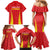 Personalised China Badminton Family Matching Mermaid Dress and Hawaiian Shirt 2024 Sporty Red Version - Wonder Print Shop