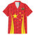 Personalised China Badminton Family Matching Off The Shoulder Long Sleeve Dress and Hawaiian Shirt 2024 Sporty Red Version - Wonder Print Shop