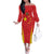 Personalised China Badminton Family Matching Off The Shoulder Long Sleeve Dress and Hawaiian Shirt 2024 Sporty Red Version - Wonder Print Shop